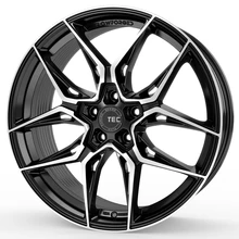 Tec Speedwheels GT9 Schwarz-Glanz-Frontpoliert