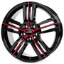Ronal R57 Jetblack-Red Spoke